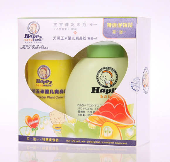 快樂貝比洗發(fā)沐浴二合一+玉米爽身粉