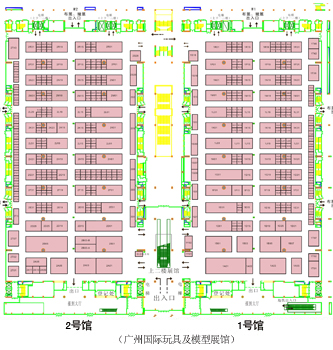 广州保利世贸博览馆1,2号展馆平面图