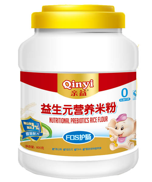 親益桶裝益生元FOS護腸營(yíng)養米粉0段