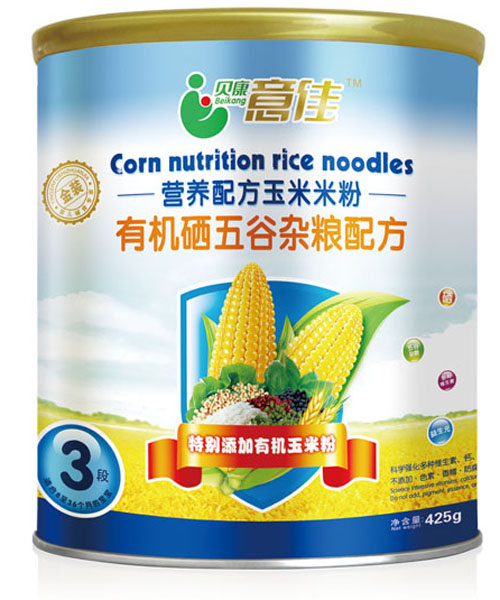 贝康意佳有机硒五谷杂粮配方米粉桶装3段