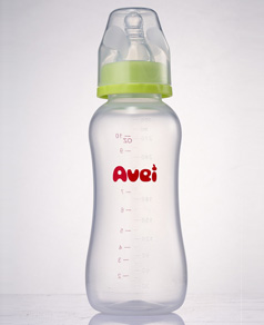嗳唯无柄宝宝奶瓶绿300ml