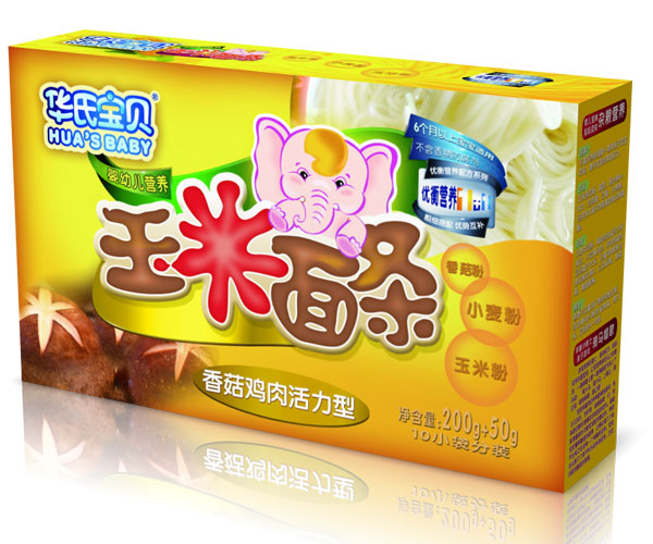华氏宝贝香菇鸡肉玉米面条