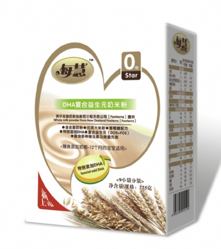 每慧DHA益生元牛奶米粉0段(盒装)