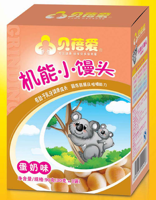 贝蓓爱蛋奶味机能小馒头90g|南昌贝蓓爱健康产