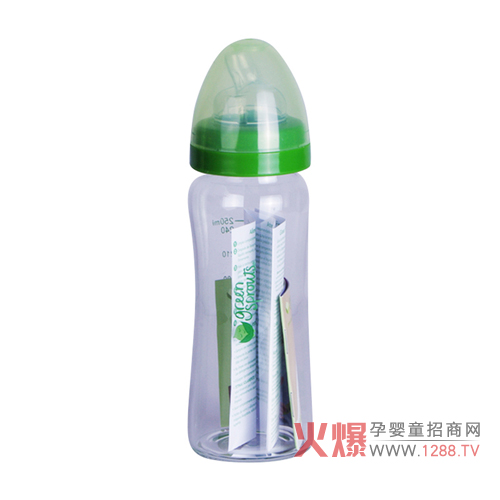 小绿芽宽口玻璃奶瓶 宝宝成长伴侣