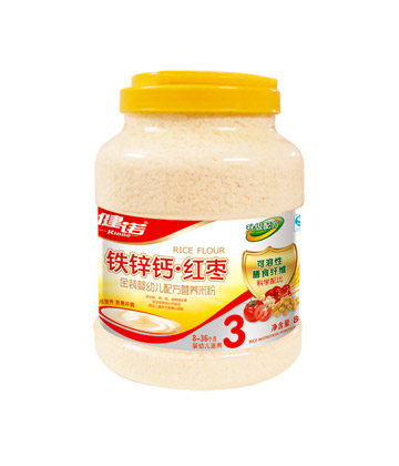 健诺铁锌钙红枣营养米粉3段