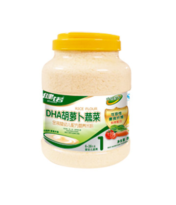 健诺DHA胡萝卜蔬菜营养米粉1段