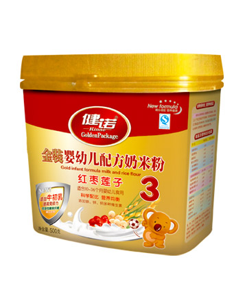 健诺红枣莲子配方奶米粉3段