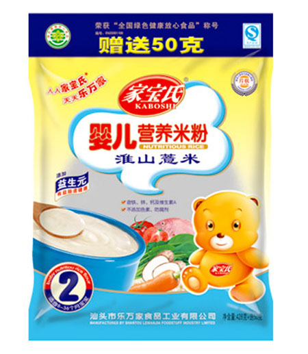 家宝氏淮山薏米婴儿营养米粉2段袋装