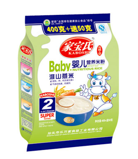 家宝氏淮山薏米婴儿营养米粉2段