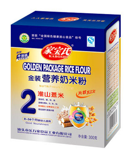 家宝氏淮山薏米金装营养奶米粉2段