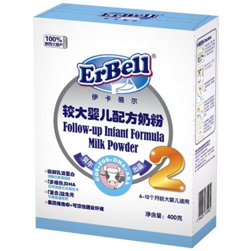 伊卡蓓尔银装较大婴儿配方奶粉(2段)盒装