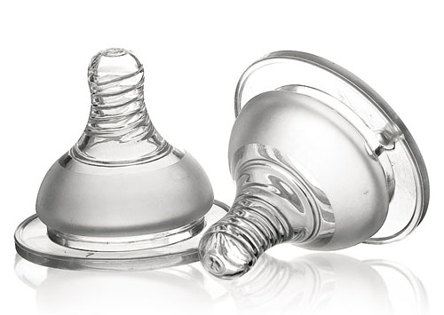 皇婴宽口磨砂实感+奶嘴(两支装)