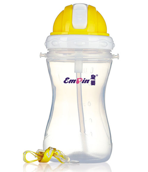 皇婴防滴漏大水壶360ml黄色