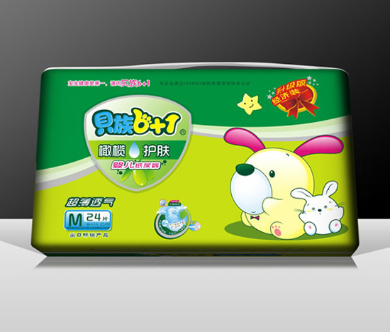 貝族6+1橄欖護膚+雙彈力腰圍紙尿褲M(mǎn)24片