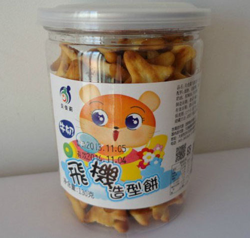 贝佳莉飞机造型饼牛奶味