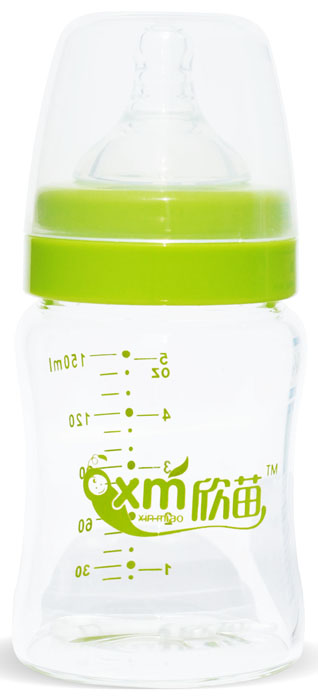 欣苗5安宽口玻璃奶瓶150ml