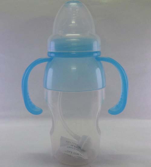 婴儿宝200ML腰形宽口径液体硅胶奶瓶
