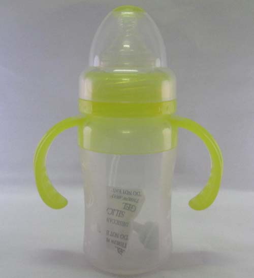 婴儿宝150ML腰形宽口径液体硅胶奶瓶