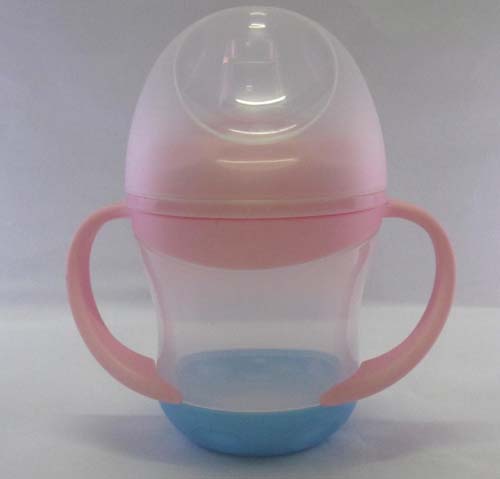 婴儿宝160ML鸭嘴形学饮水杯防漏带柄