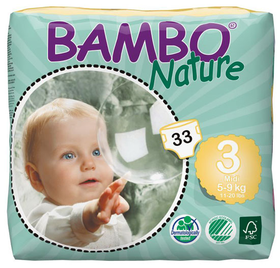 BAMBO Nature婴儿纸尿裤S码33片