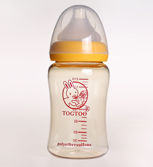 淘气兔ppsu奶瓶210ml黄色