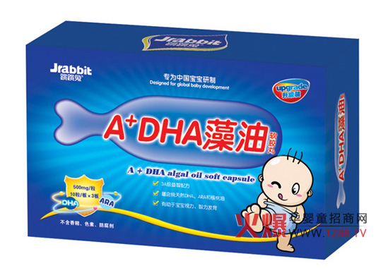 跳跳兔A+DHA藻油软胶丸专为中国宝宝研制-热