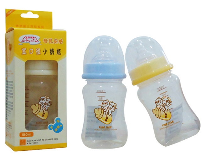 婴健PP180ML安宽口小奶瓶
