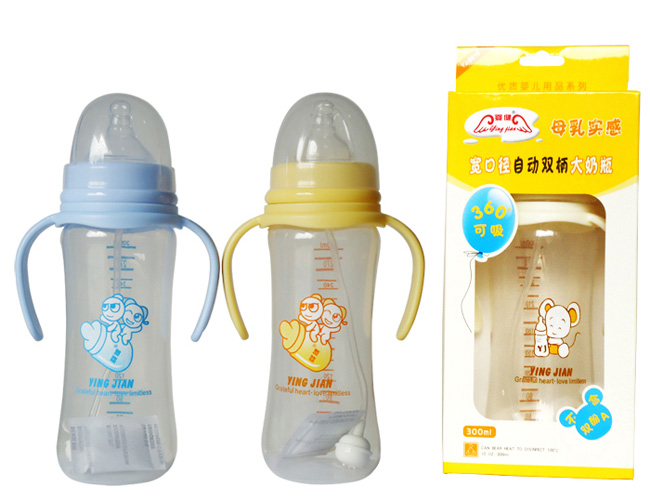 婴健PP300ML宽口全自动双柄大奶瓶