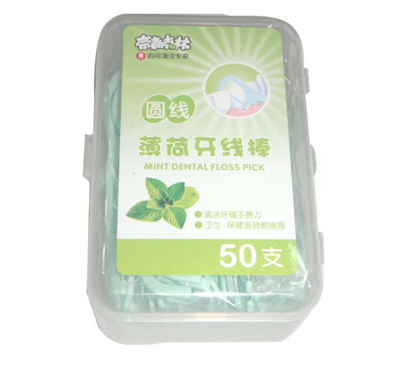 奈森克林圓線(xiàn)薄荷牙線(xiàn)棒50支