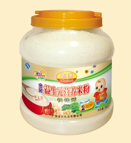 新多乐铁锌钙益生元营养米粉2段