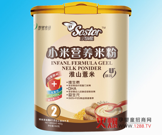 小萌星小米营养米粉+维生素+dha+益生元