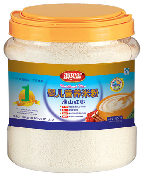 澳贝健淮山红枣婴儿营养米粉