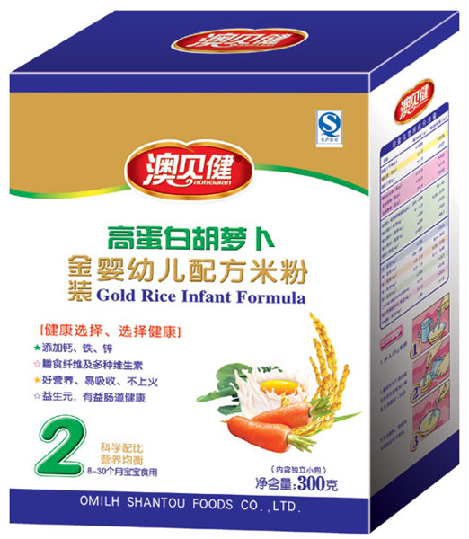 澳贝健高蛋白胡萝卜配方米粉