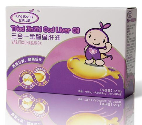 金纳贝爱三合一金智鱼肝油