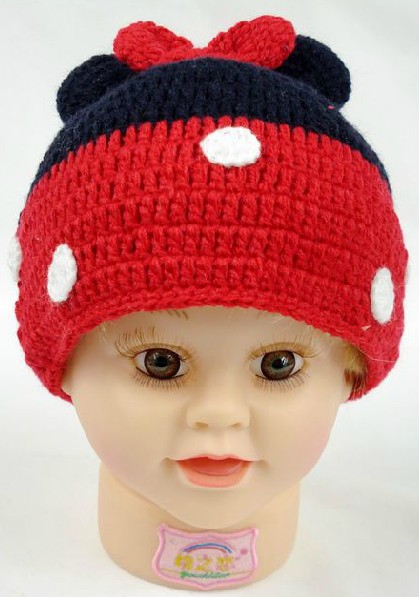 幼之恋米尼草莓幼儿帽蓝红相间|上海幼吾幼儿