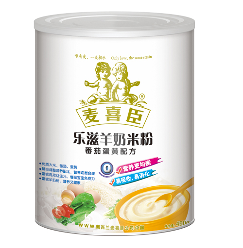 麦喜臣乐滋羊奶米粉番茄蛋黄配方(听装)