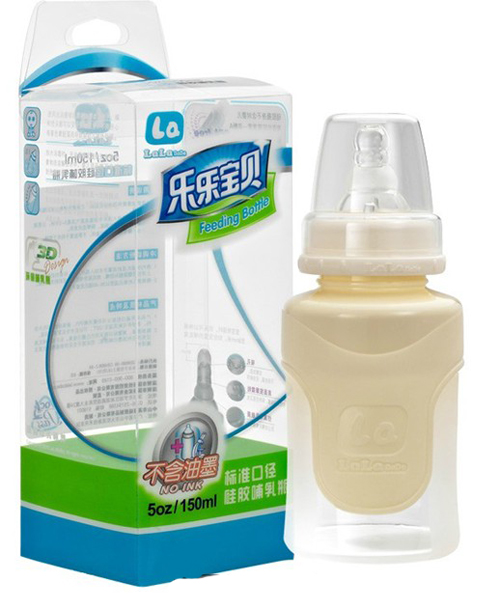 乐乐宝贝新款标准口径硅胶哺乳期奶瓶|深圳市