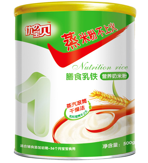 優(yōu)の寶貝膳食乳鐵營(yíng)養奶米粉1段