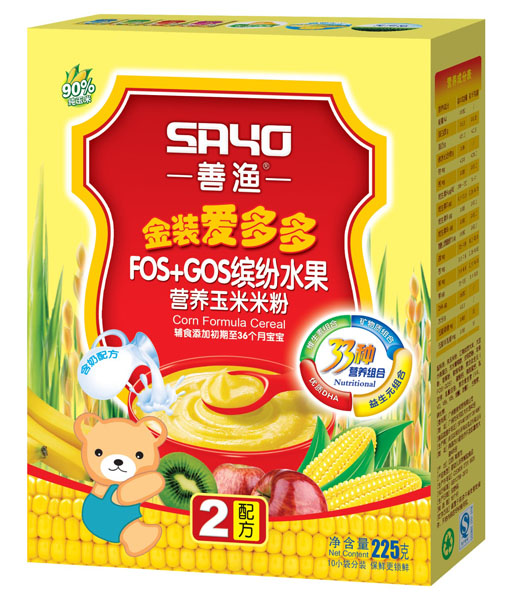 善渔金装爱多多缤纷水果营养玉米米粉