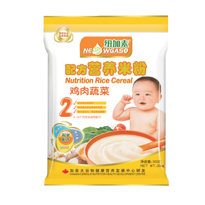 纽加素2段鸡肉蔬菜菜营养米粉袋装