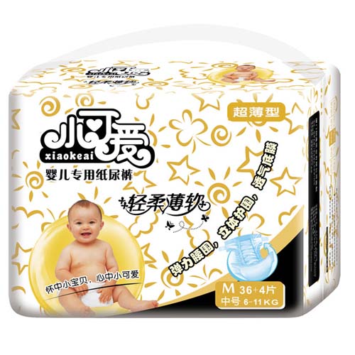 小可愛(ài)嬰兒專(zhuān)用紙尿褲白金裝M號