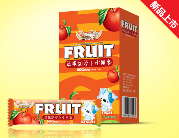 金诺贝婴苹果胡萝卜水果条盒装