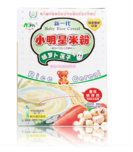 小明星胡萝卜莲子婴儿米粉