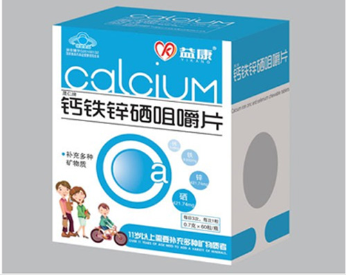 益康钙铁锌硒咀嚼片