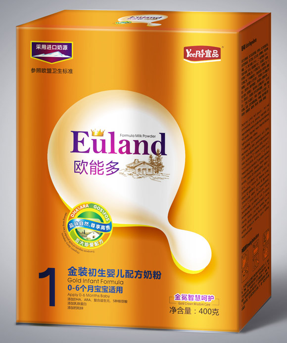 欧能多金装初生婴儿奶粉1段400g|北安宜品乳业