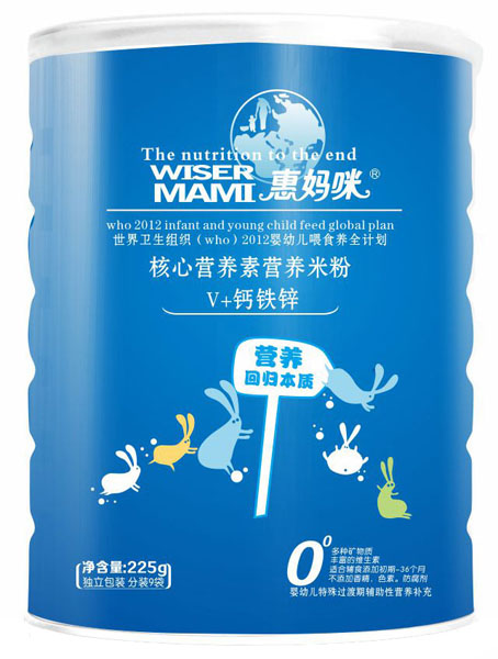 惠媽咪V+鈣鐵鋅核心營(yíng)養素營(yíng)養米粉225g