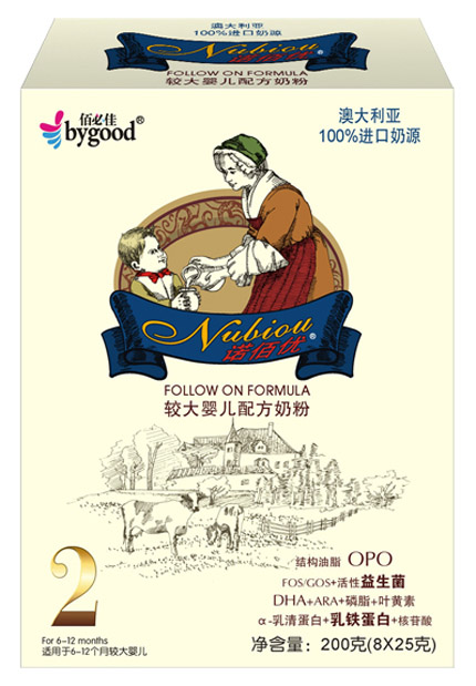 诺佰优较大婴儿配方奶粉200g-火爆孕婴童招商