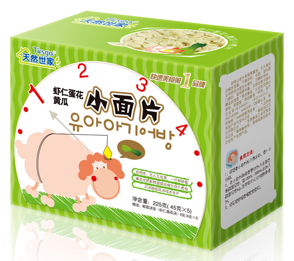 天然世家虾仁蛋花黄瓜小面片