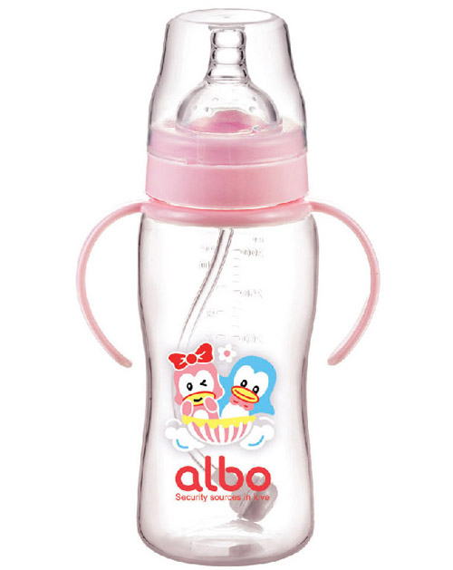 爱乐宝PP自动奶瓶300ml粉色